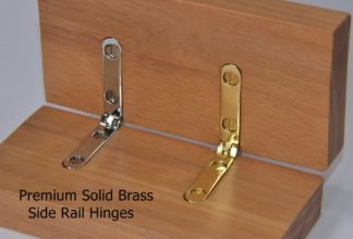 Premium Solid Brass Side Rail Hinges (Pair)