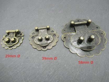 Verriegelung / Verschluss / Haspel - Ornamental - Adler - Antik Bronze